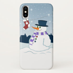 Snowman & Stocking Christmas iPhone X Case