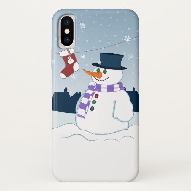 Snowman & Stocking Christmas Case-Mate iPhone Case (Back)
