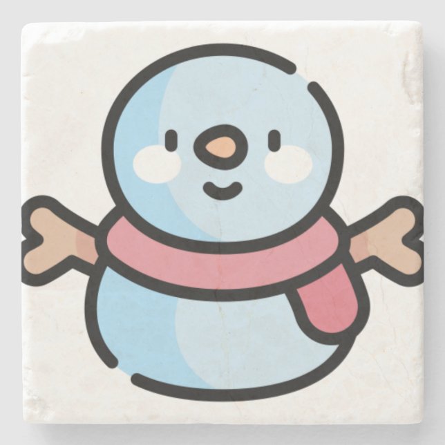 snowman stone coaster (Front)