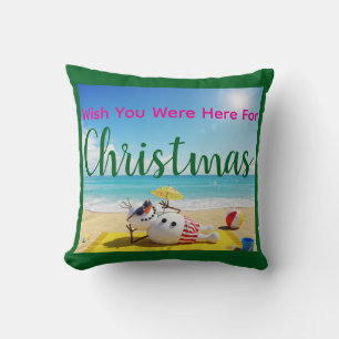 Snowman Sunbathing Cushion