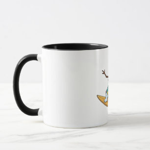 Snowman Surfer Christmas 2026 Funny Holiday Sports Mug