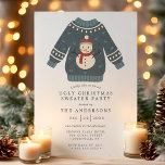 Snowman Tacky Ugly Christmas Sweater Party Invitation<br><div class="desc">Snowman Tacky Ugly Christmas Sweater Party Invitation. Personalise this custom holiday design with your own party details. Perfect for a family Christmas dinner or for a Corporate holiday party!</div>