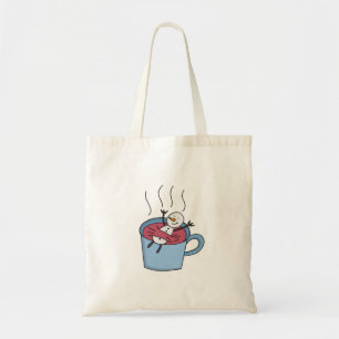 Snowman Tea Coffee Tote Bag