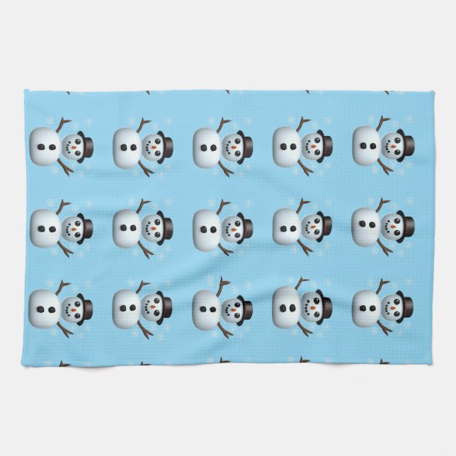 Snowman Tea Towel (Horizontal)