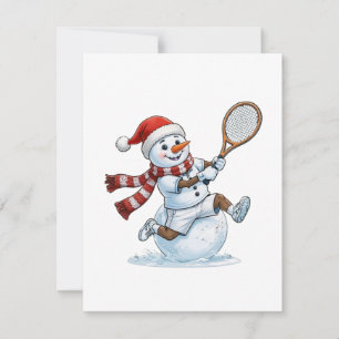Snowman Tennis Player Christmas 2026 Holiday Sport Card