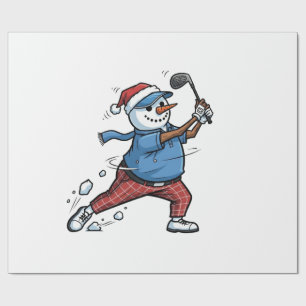  Snowman Tennis Player Christmas 2026 Holiday   Wrapping Paper
