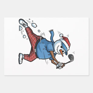  Snowman Tennis Player Christmas 2026 Holiday   Wrapping Paper Sheet
