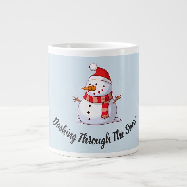 Snowman Themed Large Coffee Mug (Front)