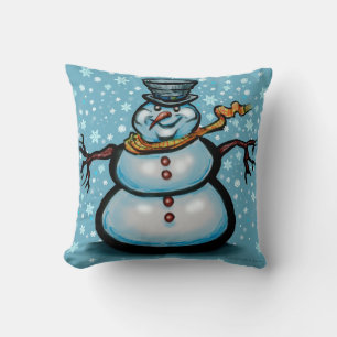 Snowman Throw Pillow