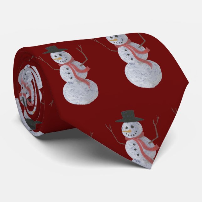 Snowman Tie (Rolled)