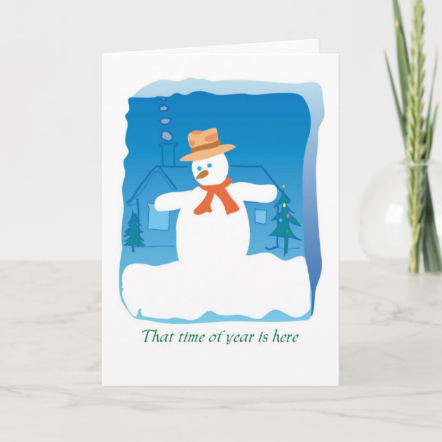 SNOWMAN TIME HOLIDAY CARD (Front)