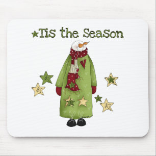 Snowman Tis the Season Mouse Mat