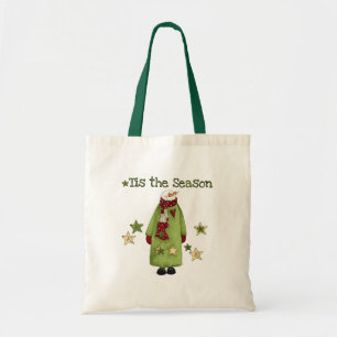 Snowman Tis the Season Tote Bag