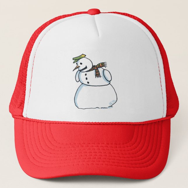 Snowman trucker hat (Front)