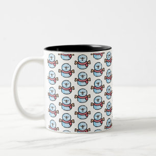 snowman Two-Tone coffee mug
