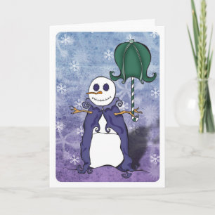 Snowman Umbrella Card