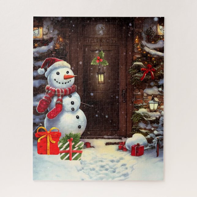 Snowman Vintage Christmas  Jigsaw Puzzle (Vertical)