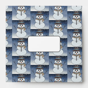 Snowman w/BG - Square Envelope
