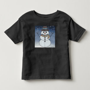Snowman w/BG (vivid) - Toddler T-Shirt