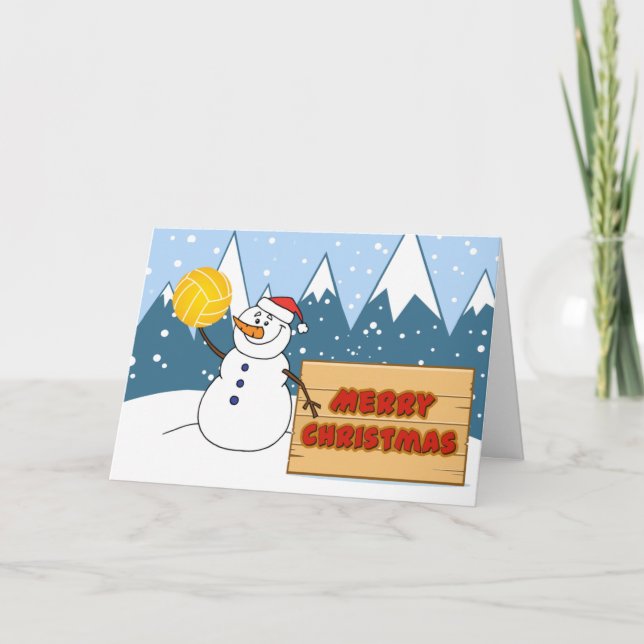 Snowman Water Polo Card (Front)