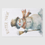 Snowman Watercolor Winter Christmas Tissue Paper<br><div class="desc">Snowman Watercolor Winter Christmas</div>