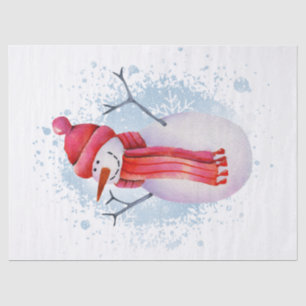 Snowman Watercolor Winter Christmas Tissue Paper