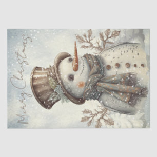 Snowman Watercolor Winter Christmas Tissue Paper