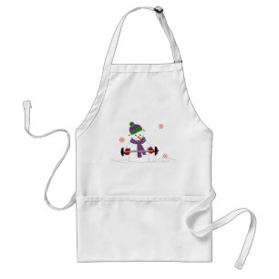 Snowman Weight Lifting Standard Apron