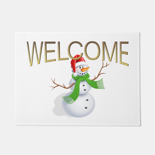 Snowman Welcome Doormat (Front)