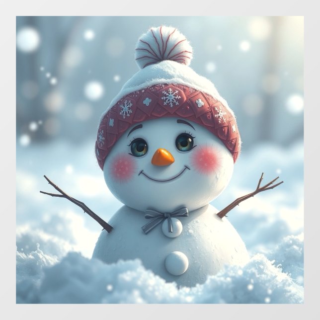 Snowman Window Cling (Sheet)