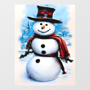 Snowman Window Cling