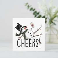 Snowman Wine Christmas Funny Drinking Wine Santa