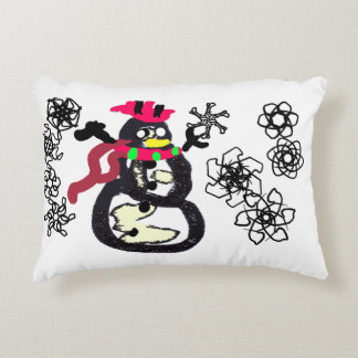 Snowman winter  decorative cushion