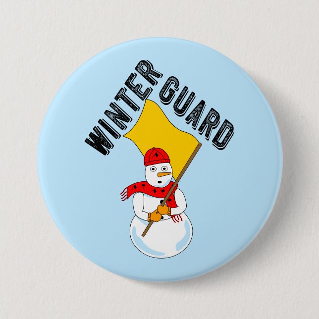 Snowman Winter Guard 7.5 Cm Round Badge (Front)