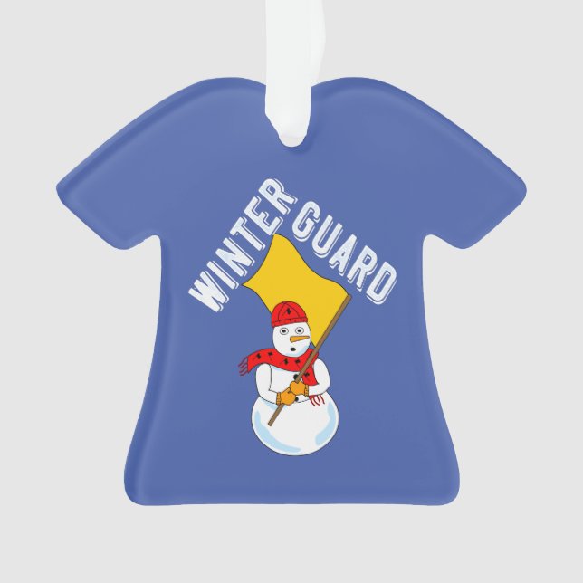 Snowman Winter Guard Metal Ornament (Front)