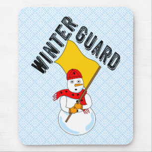 Snowman Winter Guard Mouse Pad