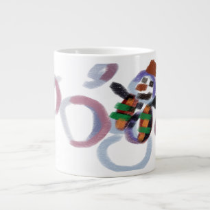 Snowman winter ice fun large coffee mug