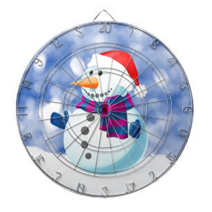 Snowman Winter Merry Christmas Snow Dartboard