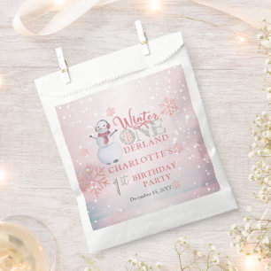 Snowman Winter ONEderland 1st Birthday Favour Bags