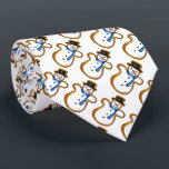 Snowman Winter Snow Christmas Hanukkah Holiday Tie<br><div class="desc">Tie features an original holiday-themed illustration of a sugar cookie snowman. Perfect for Christmas or Hanukkah celebrations.</div>