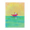 Snowman winter vacation postcard fun cute art