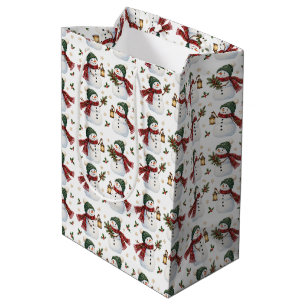 Snowman Winter Welcome Medium Gift Bag