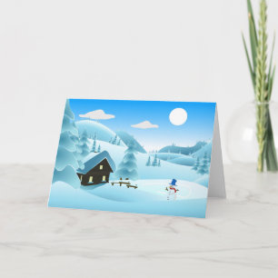 Snowman Winter Wonderland Christmas Card
