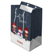 Snowman Winter Wonderland Medium Gift Bag (Back Angled)