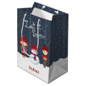 Snowman Winter Wonderland Medium Gift Bag (Front Angled)