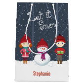 Snowman Winter Wonderland Medium Gift Bag (Back)