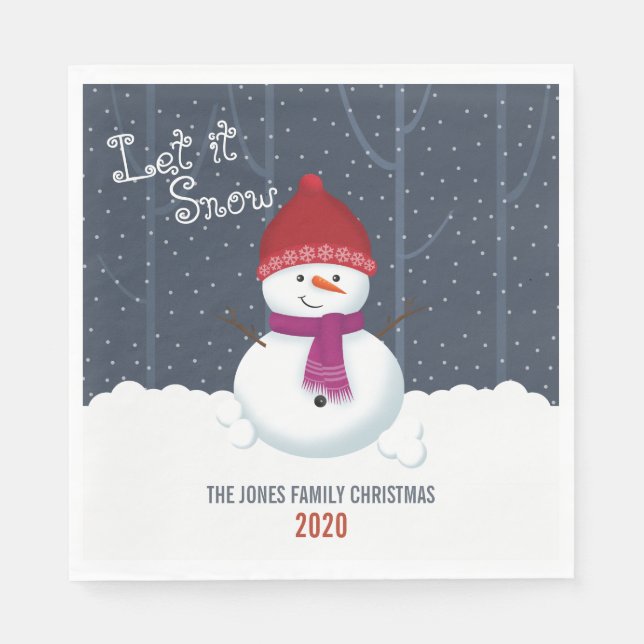 Snowman Winter Wonderland Napkin (Front)