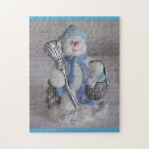 Snowman with Broom