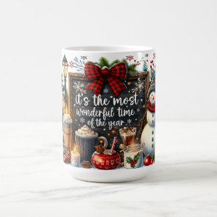 Snowman with Chalkboard Sign & Cozy Decor Coffee Mug