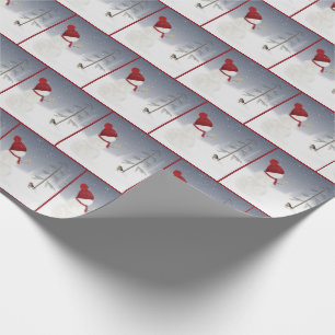 snowman with Christmas star Wrapping Paper